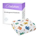 nivion gmbh Dailydream Kinder Gewichtsdecke | 90x120 | 2,5 kg | Motiv Space | aus 100% Baumwolle | mit Glasperlenfüllung | schwere Decke zum Schlafen | Weighted Blanket | Therapiedecke | Körpergewicht 20-35 kg