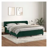 vidaXL Boxspringbett 180 x 200 cm Dunkelgrün