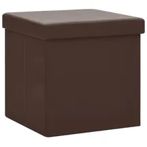 vidaXL Hocker mit Stauraum Braun PVC