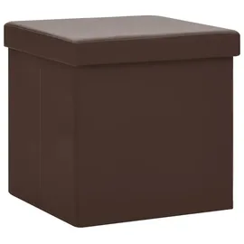 vidaXL Hocker mit Stauraum Braun PVC