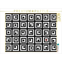Calvendo Puzzle Retro in schwarz und weißen Karos 1000