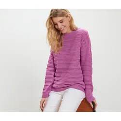 Pullover mit Ajour-Muster - Damen - Gr. XXL - rosa