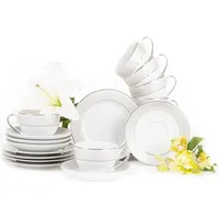 Konsimo New Hollis Platin Teeservice 15-tlg. platin/silber