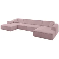 altdecor Wohnlandschaft IREA-U2-v3 - 386x165x77 cm Rosa