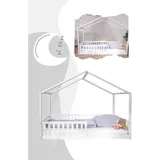 tiSsi Hausbett ENNO 90 x 200 cm Buche massiv weiß