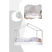 tiSsi Hausbett ENNO 90 x 200 cm Buche massiv weiß