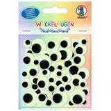 Ludwig Bähr Wackelaugen Nachtleuchtend selbstklebend 52 Stück Ø 10-20 mm