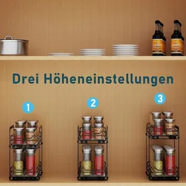 luxuskollektion Gewürzregal Ausziehbar Metall Organizer Küche