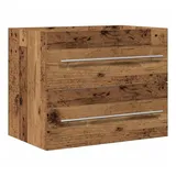 vidaXL Waschbeckenunterschrank Altholz-Optik 60x38,5x48 cm