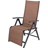 Liegestuhl Gartenstuhl Campingsessel Garten-Relaxsessel -Corona- taupe