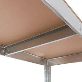 Arebos Schwerlastregal Metall 180x90x40 cm silberfarben 5 Böden 875 kg Traglast