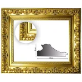 Neumann Bilderrahmen Barockrahmen Gold fein verziert 979 ORO, 50x70 cm Wechselrahmen
