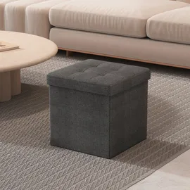 Songmics Sitzhocker Minota mit Stauraum 30 x 30 x 30 cm Grau
