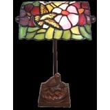 5LL-6008 Tiffany Tischlampe Bankerstil Motiv Vogel Kolibri 15*15*33 cm Lumilamp