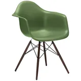 Vitra Stuhl Eames Plastic Armchair RE 83x63x59 cm forest grün, Gestell: Ahorn nussbaumfarbig, Designer Charles & Ray Eames