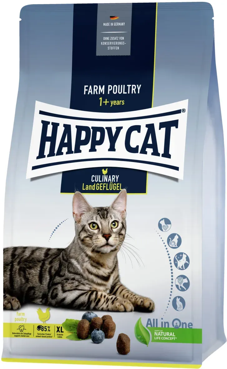 HAPPY CAT Supreme Culinary Land-Geflügel Katzentrockenfutter 10 Kilogramm