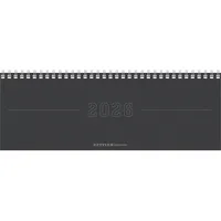 Zettler Tisch-Querkalender Papyrus 29,7x10,5cm 1 Woche/2 Seiten Grau 2026