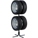 Unitec Felgenbaum für 4 PKW-Felgen oder Reifen, bis 225 mm Reifenbreite, Traglast bis 120 kg, platzsparend