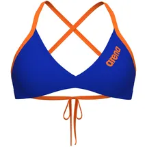 Arena Bustier-Bikini Damen Neon Blue/Team Orange 40