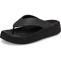 Crocs Damen Getaway Plateau-Flip-Flops, Keilsandalen, Schwarz Glitter, 37 EU - 37 EU