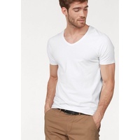 JACK & JONES Basic V-Neck T-Shirt weiss/white XS