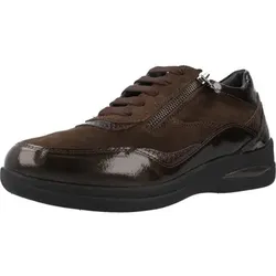 Stonefly  Sneaker AURORA 25 VELOUR/S PATENT  in Braun, 38