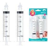 Nasendusche, Nasenspüler für Babys, Baby-Nasenspüler mit Silikon-Nasensaugspitze, Nasen-Reinigungssystem, Nasenwaschreiniger, 10 ml Professionelle Nasenspülung, Wiederverwendbarer, 2Pcs