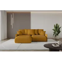 altdecor Ecksofa Cord 2-Sitzer Senfgelb