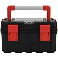 VidaXL Werkzeugkoffer Schwarz und Rot 45x28x26,5 cm