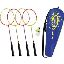 Donic Schildkröt Schildkröt 970909 - Federball Set 4-Player (4 Schläger, 2 Federbälle, Nylon-Tasche)