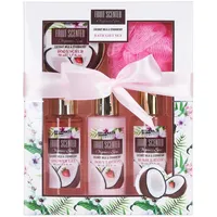 Brubaker Pflege-Geschenkset Badeset mit Erdbeeren & Kokosnuss Duft 50 ml