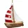 SIKORA Segelboot besondere Weihnachtskugel Glas Christbaumschmuck Deko Figur Weihnachten Anhänger Ornament - Meisterstücke - BS751