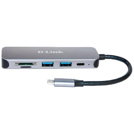 D-Link 5-in-1 USB-C Multiport-Adapter, Card Reader, USB-C 3.0 [Stecker] (DUB-2325)