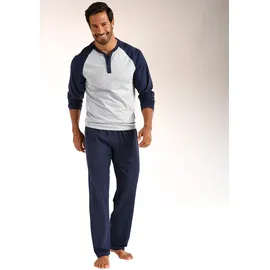 LE JOGGER le jogger® Pyjama (4 tlg., 2 Stück), in langer Form, mit Raglanärmeln