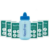 NasoFree Nasendusche Starterset - Mit 30 Päckchen Nasenspülsalz mit Xylit - Für (chronische) Sinusitis - Entzündung der Nasennebenhöhlen