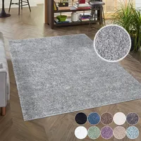 Carpet City Shaggy", grau, B:150cm H:30mm L:150cm, Polypropylen, Teppiche,