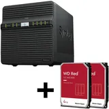 Synology DiskStation DS423 4 Einschübe NAS-Server Leergehäuse + 2x WD Red SATA 3.5" HDD 4TB Festplatte