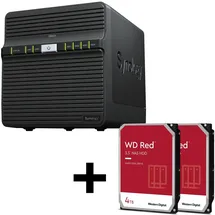 Synology DiskStation DS423 4 Einschübe NAS-Server Leergehäuse + 2x WD Red SATA 3.5" HDD 4TB Festplatte