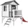 Axi Spielhaus Lodge XL Grau mit Rutsche Rot