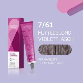 Londa Professional Permanent Color Creme 7/61 mittelblond violett-asch 60 ml