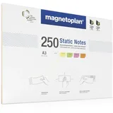 Magnetoplan Static Notes DIN A3 - 5 Farben (Weiß/Gelb/Grün/Rosa/Orange) - 250Stk