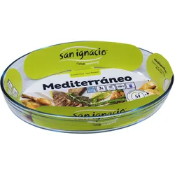 San Ignacio - Ovale Schale (35 x 24 x 6 cm, 3 Liter) aus Borosilikat (Mittelmeer)