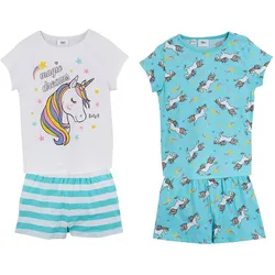 bonprix Shorty (4-tlg. Set), blau, 92/98, mit Baumwolle