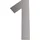 HOME SYSTEM Hausnummer 1 - Höhe 120 mm, mit 2 Gewindenocken M5, Edelstahl