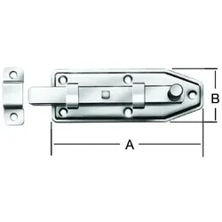 Fensterriegel, mit Schlaufe, gerade, B22xL40xS1mm, Stahl verzinkt