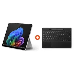 Microsoft Surface Pro (11. Edition) 13" 2in1 Convertible Tablet Platin Snapdragon® X Plus 16GB RAM 512GB SSD Win11 inkl. Black Flex Keyboard Pen