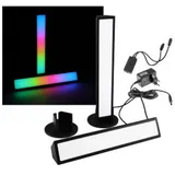 ChiliTec led Lichtsäule Smart Lightbar 2er Set – Smart Home Beleuchtung für Monitor tv Gaming – Steuerung via Bluetooth dimmbar dynamische rgb