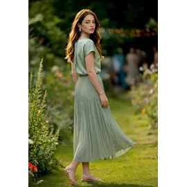 Betty & Co Betty&Co Midirock mit Plissee in Mint | Gr.: 38