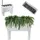 Kadax Blumentopf auf Beinen, Hochbeet aus Kunststoff in 2 Größen, Pflanzkasten in Rattanmotiv, Blumenkasten für Garten, Balkon, Terrasse, Pflanztrog, Kräuterbeet (60cm / weiß)
