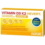 Hevert Arzneimittel GmbH & Co. KG Vitamin D3 K2 Hevert plus Calcium und Magnesium 2000 IE Kapseln 60 St.